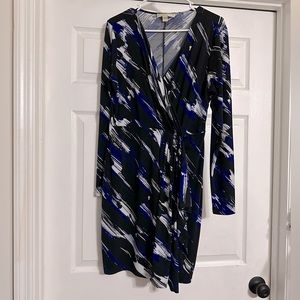 Michael Kors Mock Wrap V-Neck Dress - Size Medium - Chic & Flattering 🌟